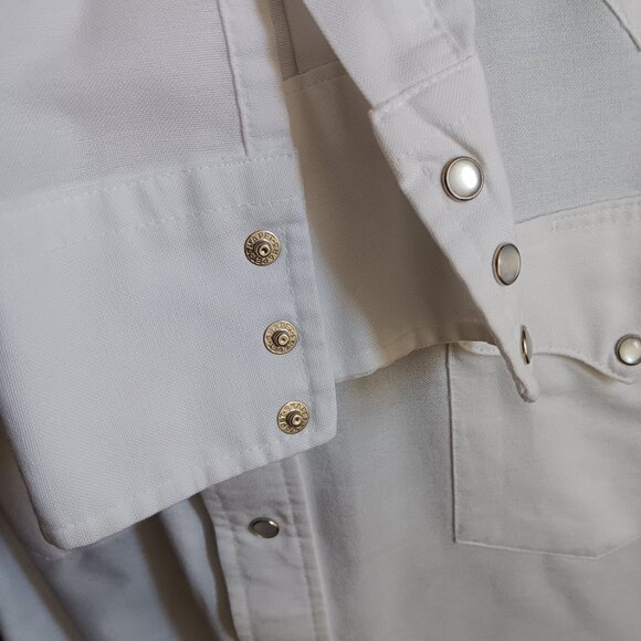 XXL Vintage Men's Ruddock USA Western Cowboy White Snap Rancher 1980's USA - Picture 5 of 7